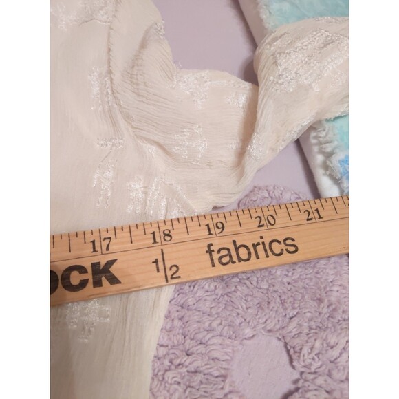 Chicos Creamy White Kimono Silk Tunic Dress Sequins Size 1 - Picture 8 of 9